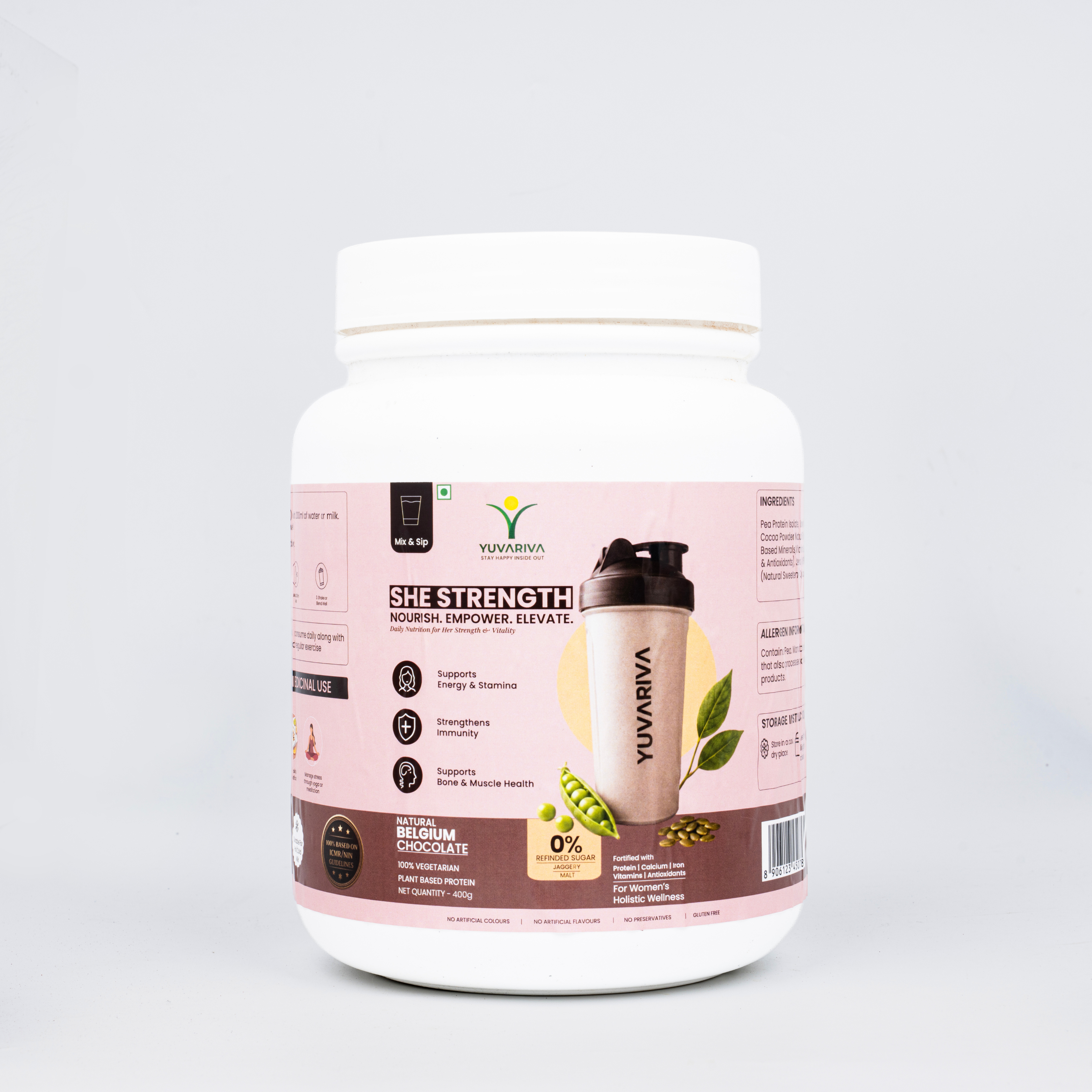 Yuvariva She Strength – Natural Belgium Chocolate Flavour